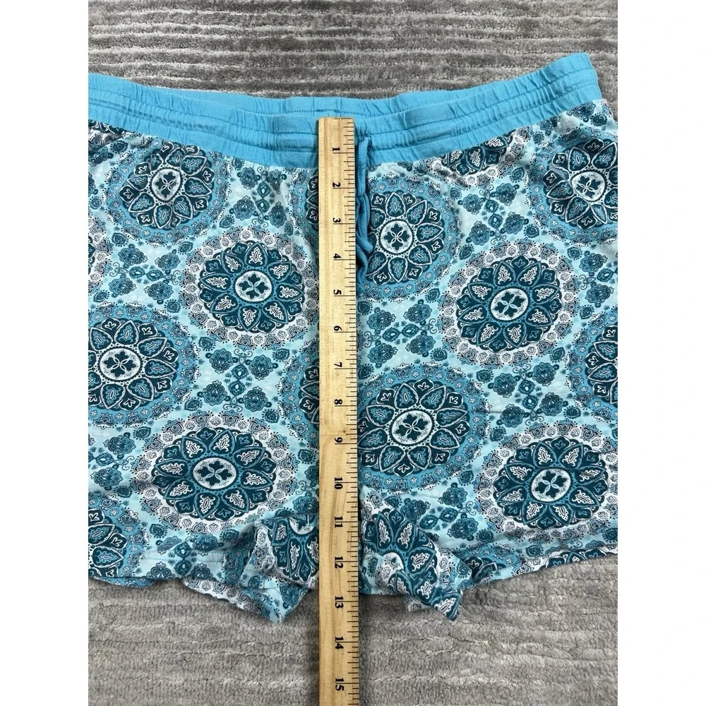 Ink + Ivy Shorts‎ Womens Lage Blue Pajama Pull On Sleep Cotton Blend